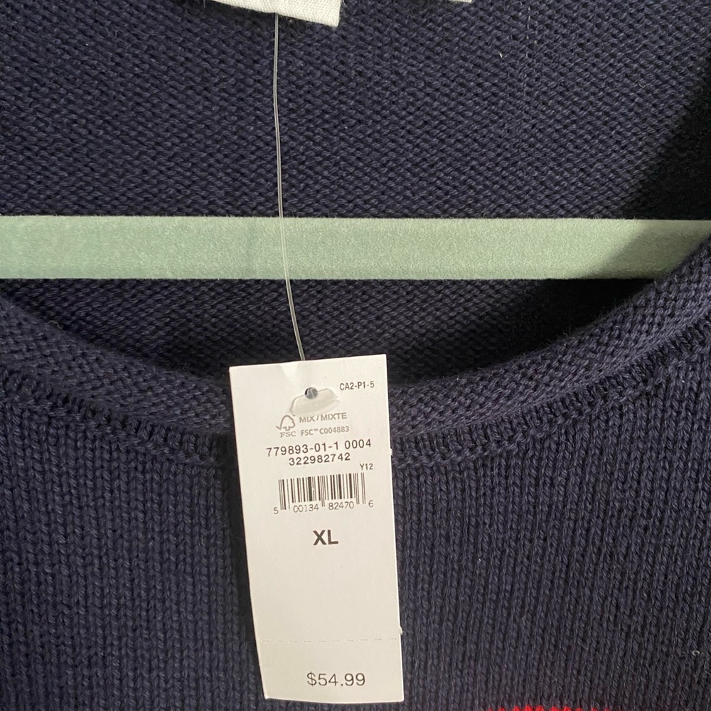 GAP Dark Blue Sweater with Flag Design - Picture 3 of 3
